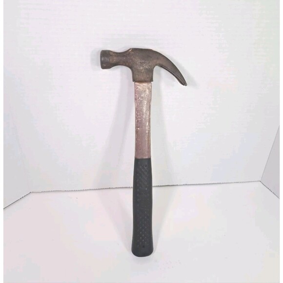 PLUMB Vtg Claw Hammer 11-400  w/Rubber Grip Handle 20oz Head USA Made 13" - Picture 2 of 5